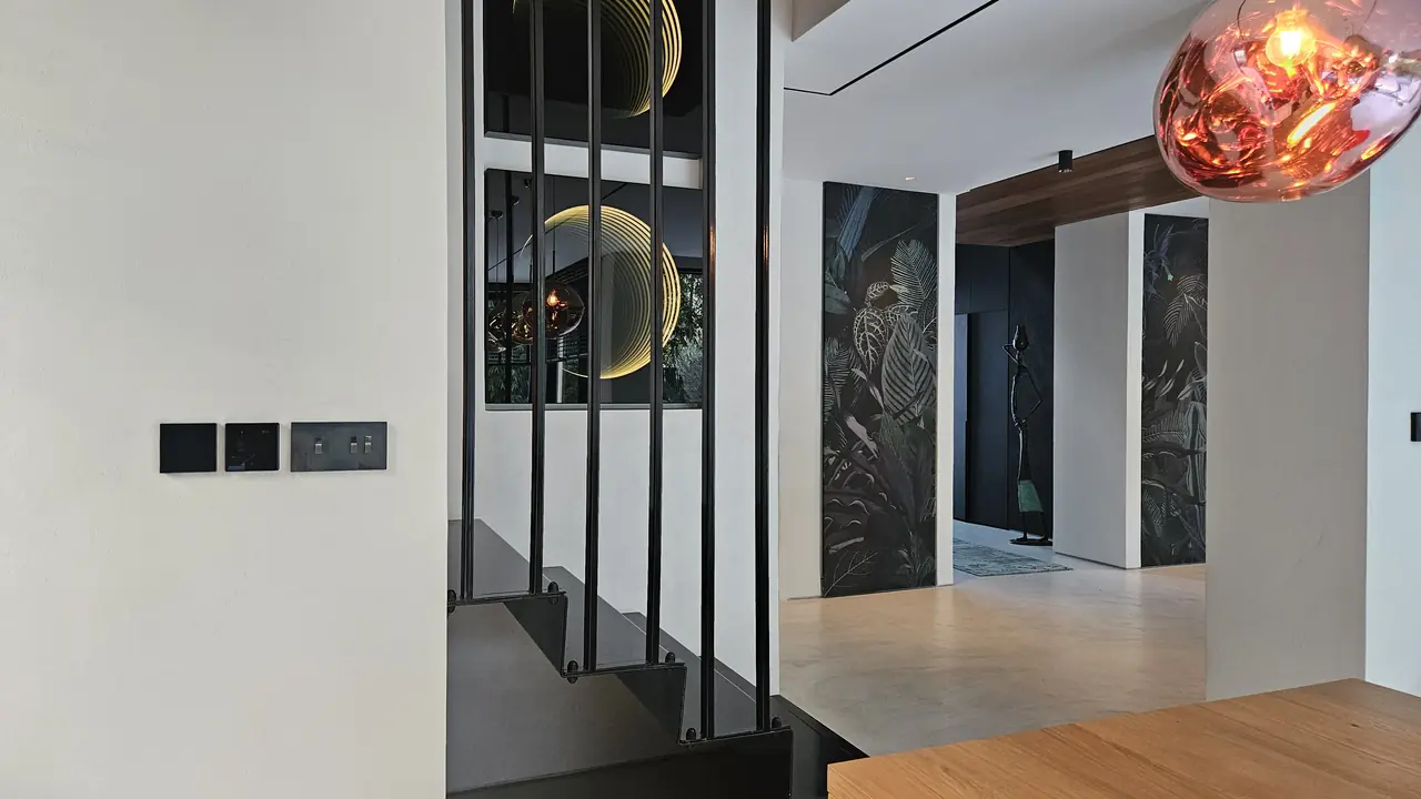 Climate and light control panel installed in a Dubai villa